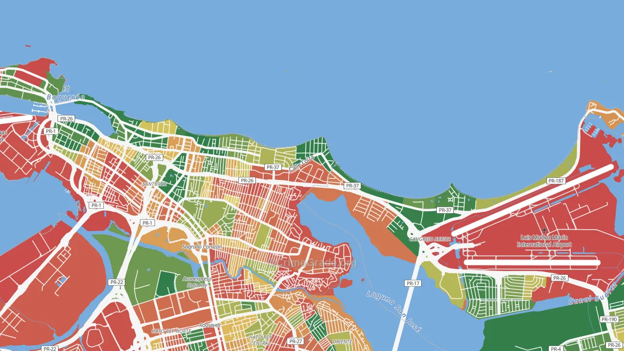 Urbanizacion Atlantic View, San Juan, PR Map of Vandalism Rates