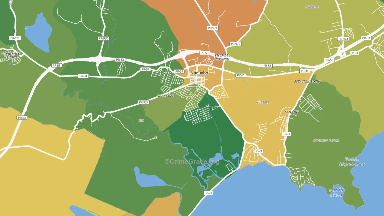 Urbanizacion Diplo, Naguabo, PR Map of Vandalism Rates