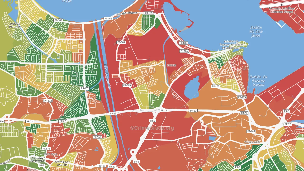 Urbanizacion Las Vegas, Catano, PR Map of Vandalism Rates