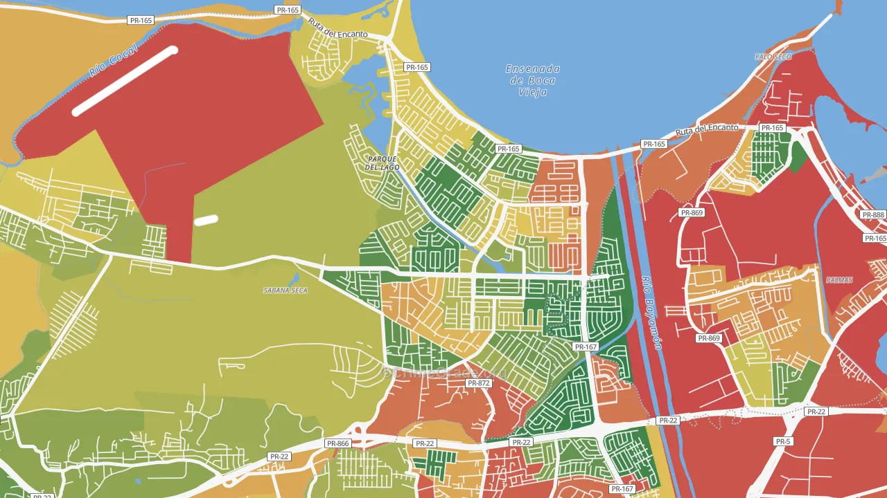 Urbanizacion Levittown Lakes, Toa Baja, PR Map of Vandalism Rates