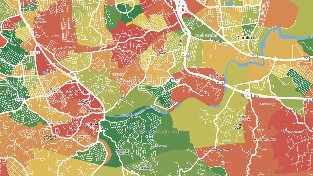 Urbanizacion Metropolis, Carolina, PR Map of Vandalism Rates