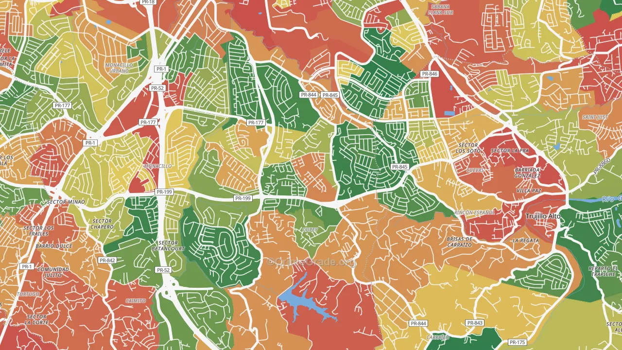 Urbanizacion Rivieras de Cupey, San Juan, PR Map of Vandalism Rates