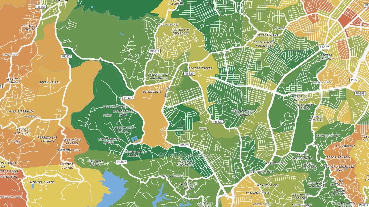 Urbanizacion Toa Alta Hts, Toa Alta, PR Map of Vandalism Rates