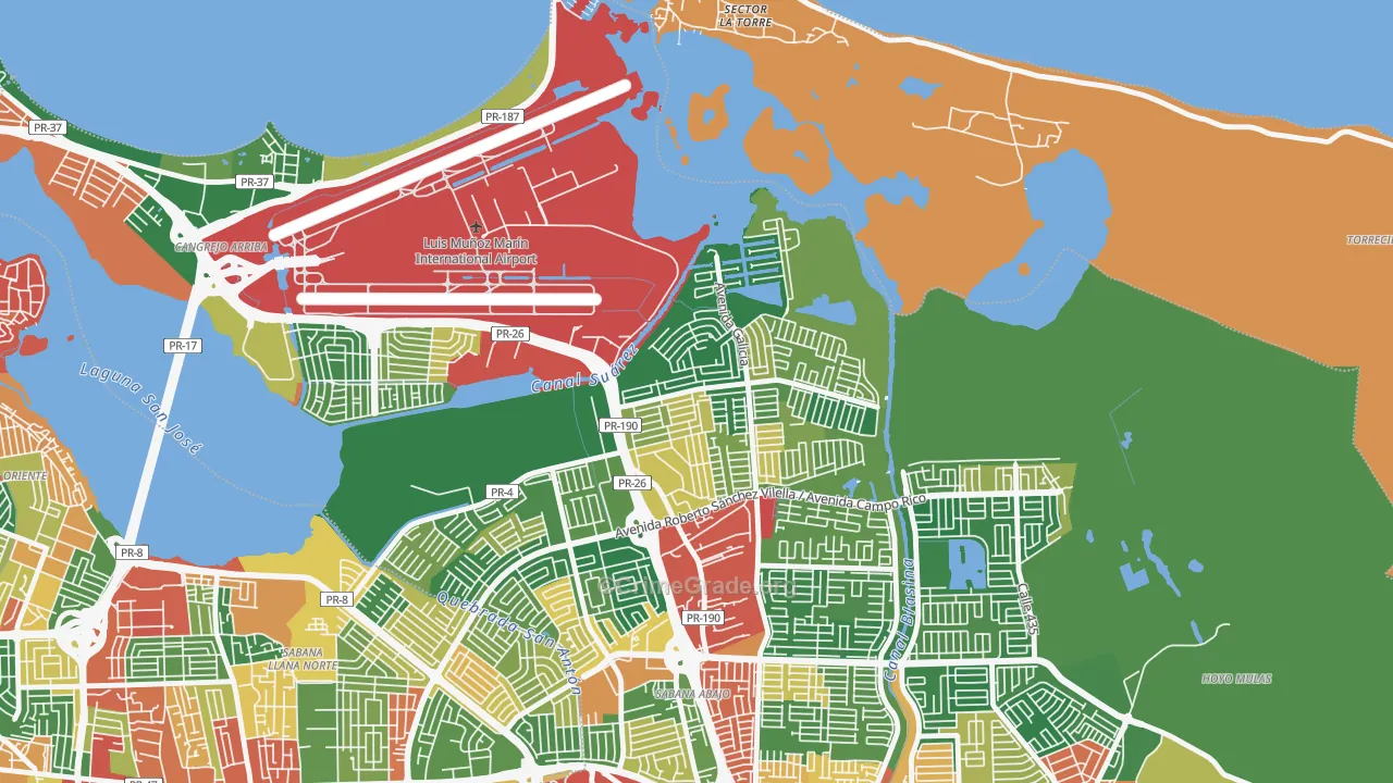 Urbanizacion Vistamar, Carolina, PR Map of Vandalism Rates