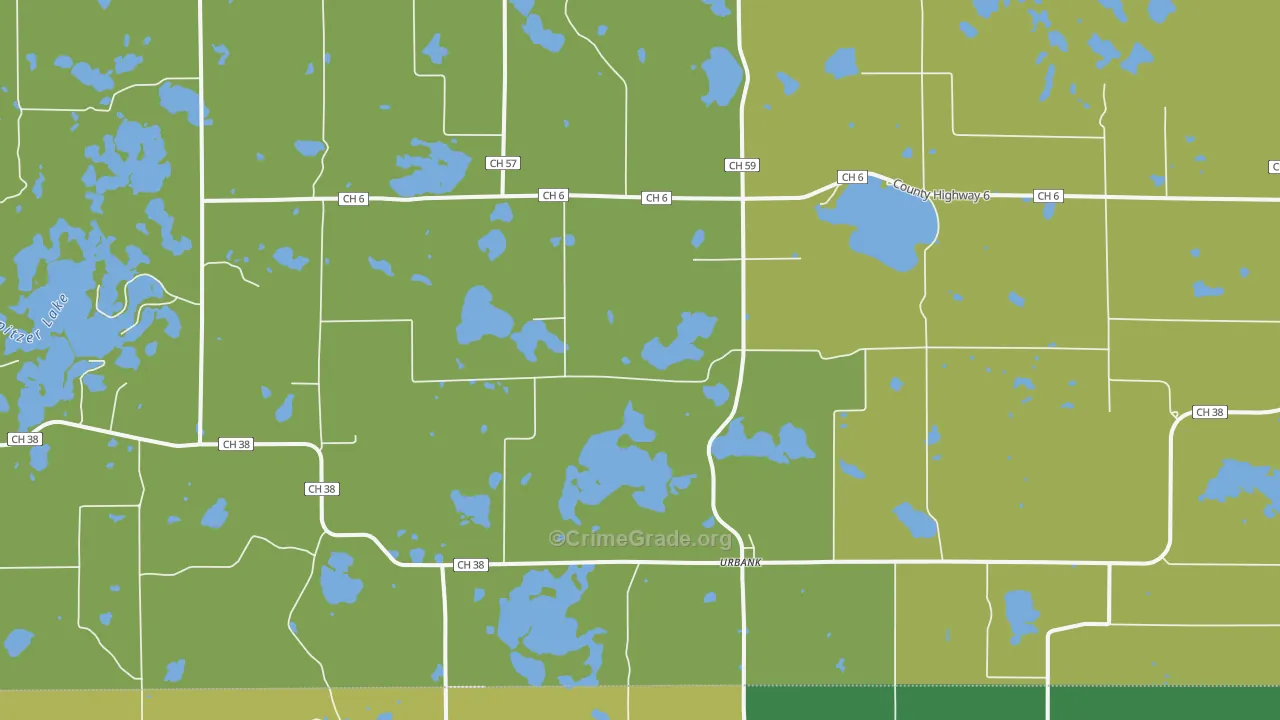 Urbank, MN Map of Vandalism Rates