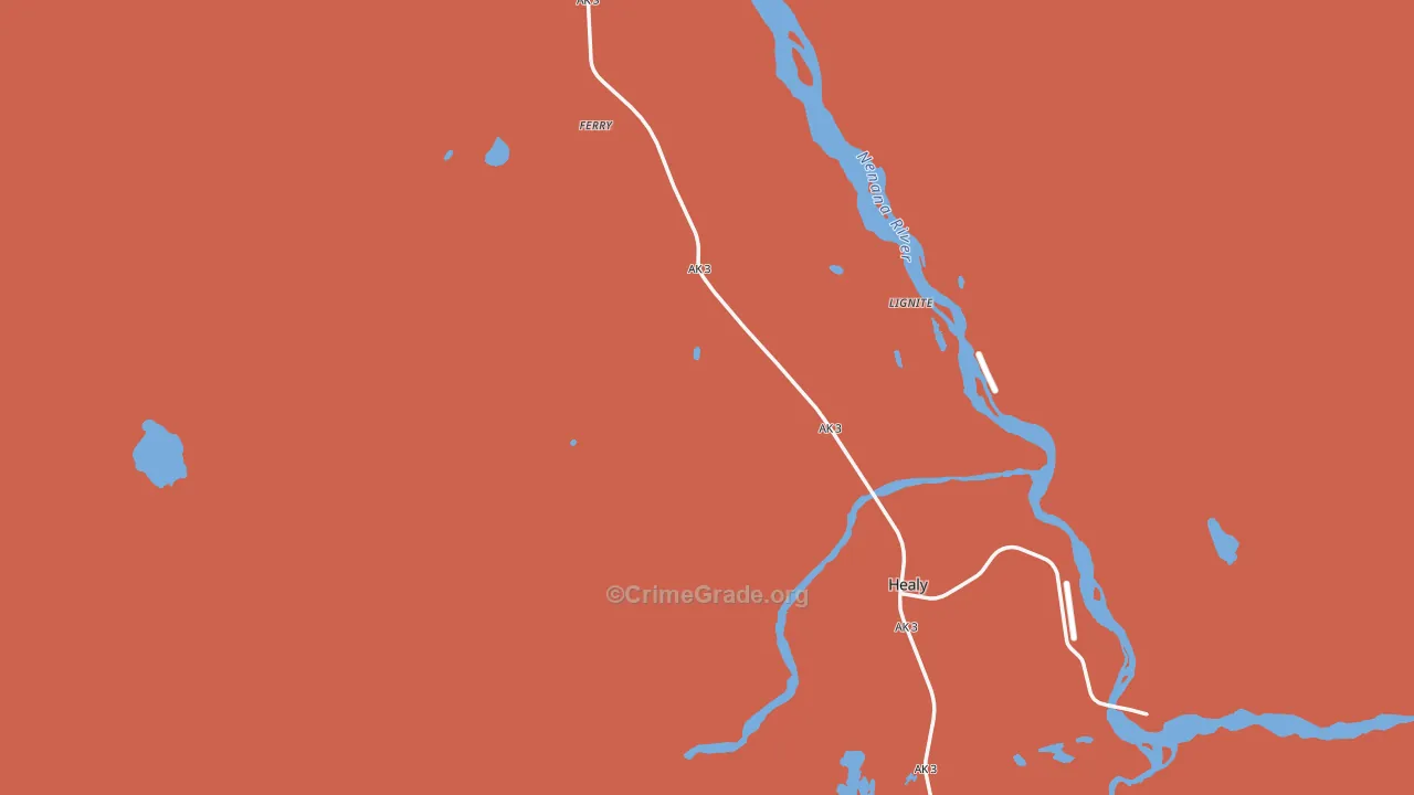 Usibelli, AK Map of Vandalism Rates