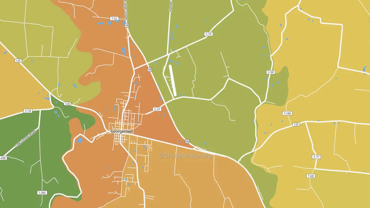 Utopia, OH Map of Vandalism Rates