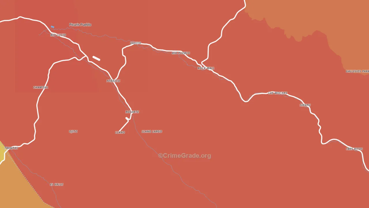 Vadito, NM Map of Vandalism Rates