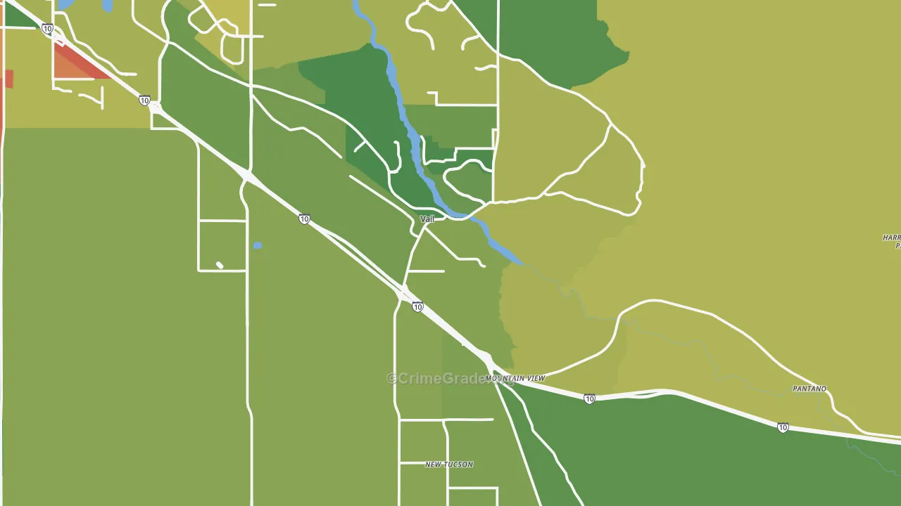 Vail, AZ Map of Vandalism Rates
