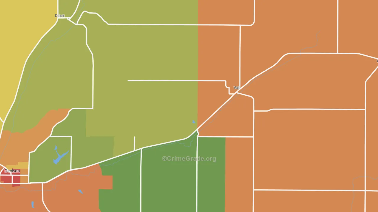 Vail, IA Map of Vandalism Rates