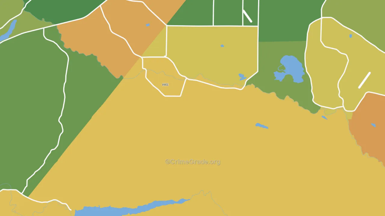 Vail, WA Map of Vandalism Rates