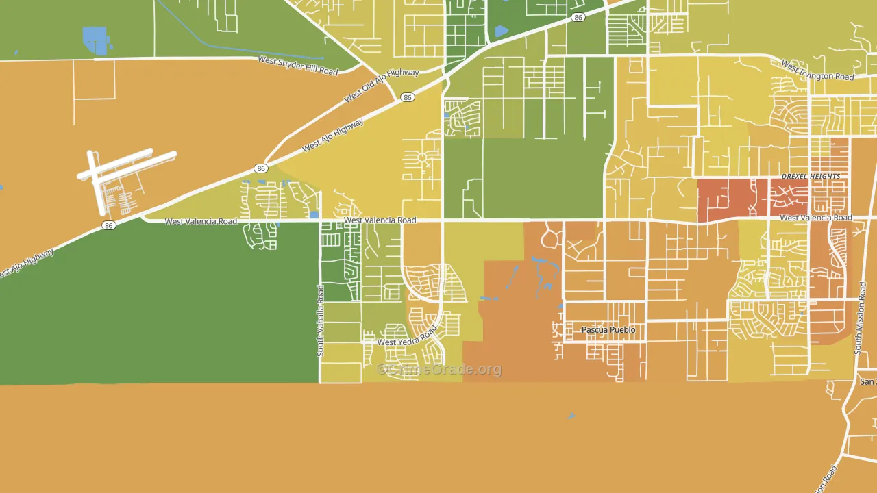 Valencia West, AZ Map of Vandalism Rates