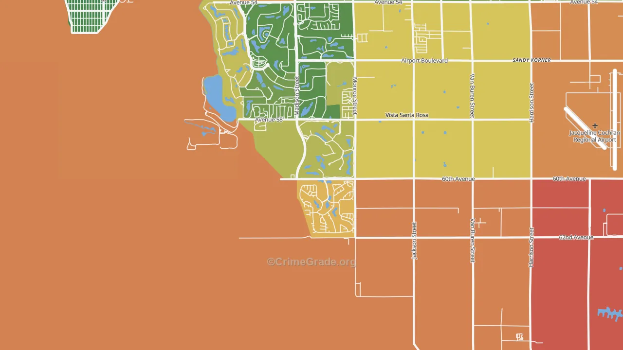 Valerie, CA Map of Vandalism Rates