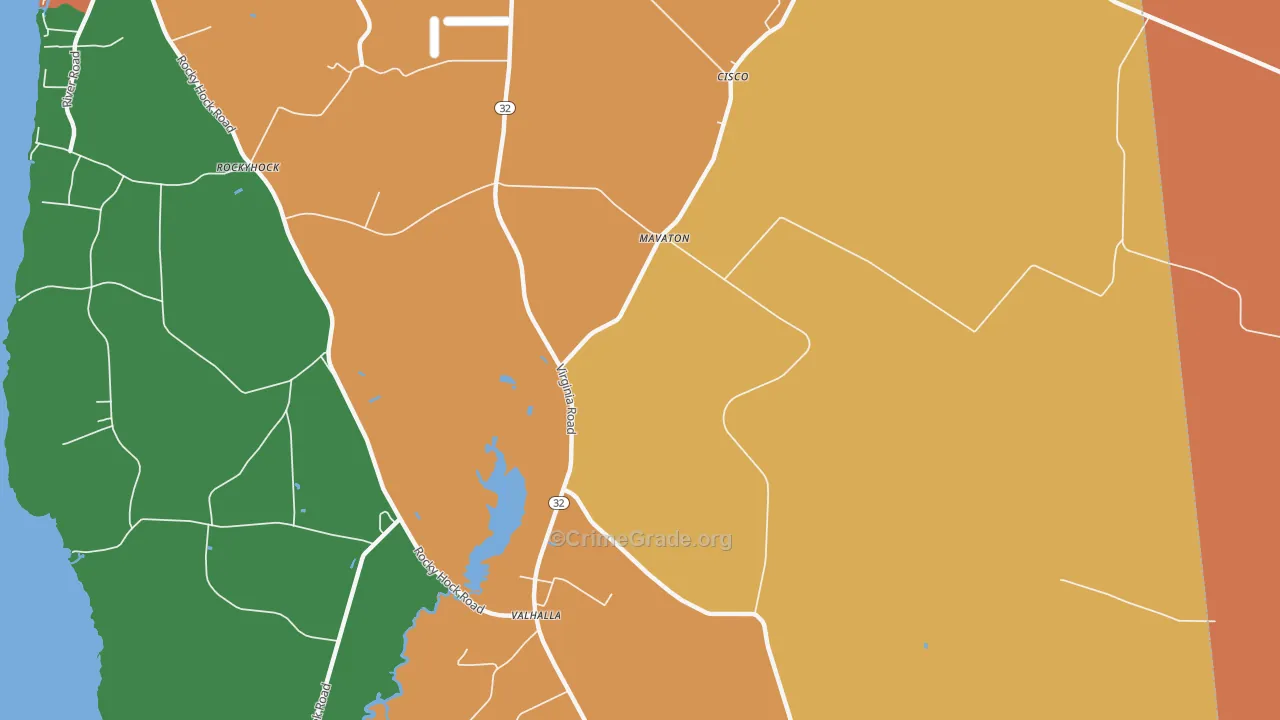 Valhalla, NC Map of Vandalism Rates