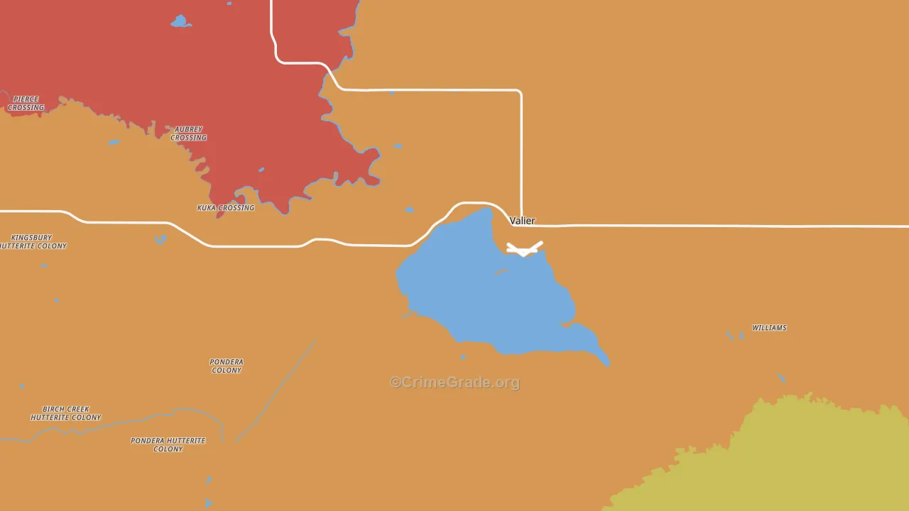 Valier, MT Map of Vandalism Rates