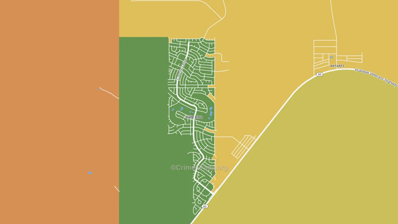 Valle Vista, AZ Map of Vandalism Rates