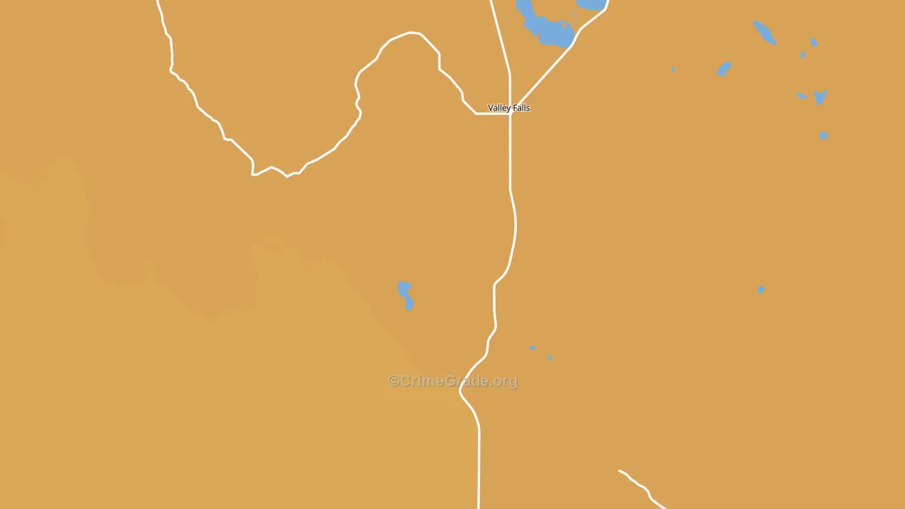Valley Falls, OR Map of Vandalism Rates
