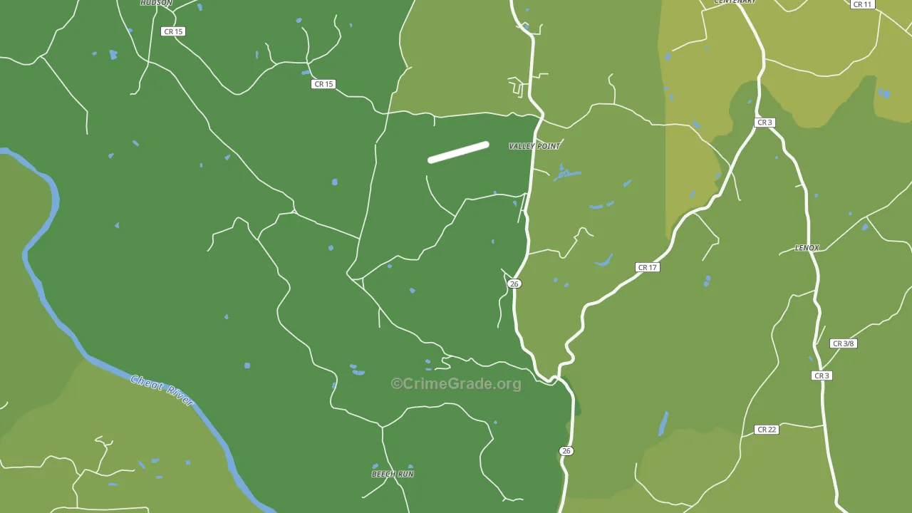 Valley Point, WV Map of Vandalism Rates