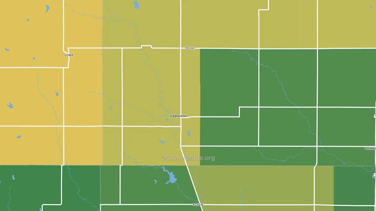 Valparaiso, NE Map of Vandalism Rates