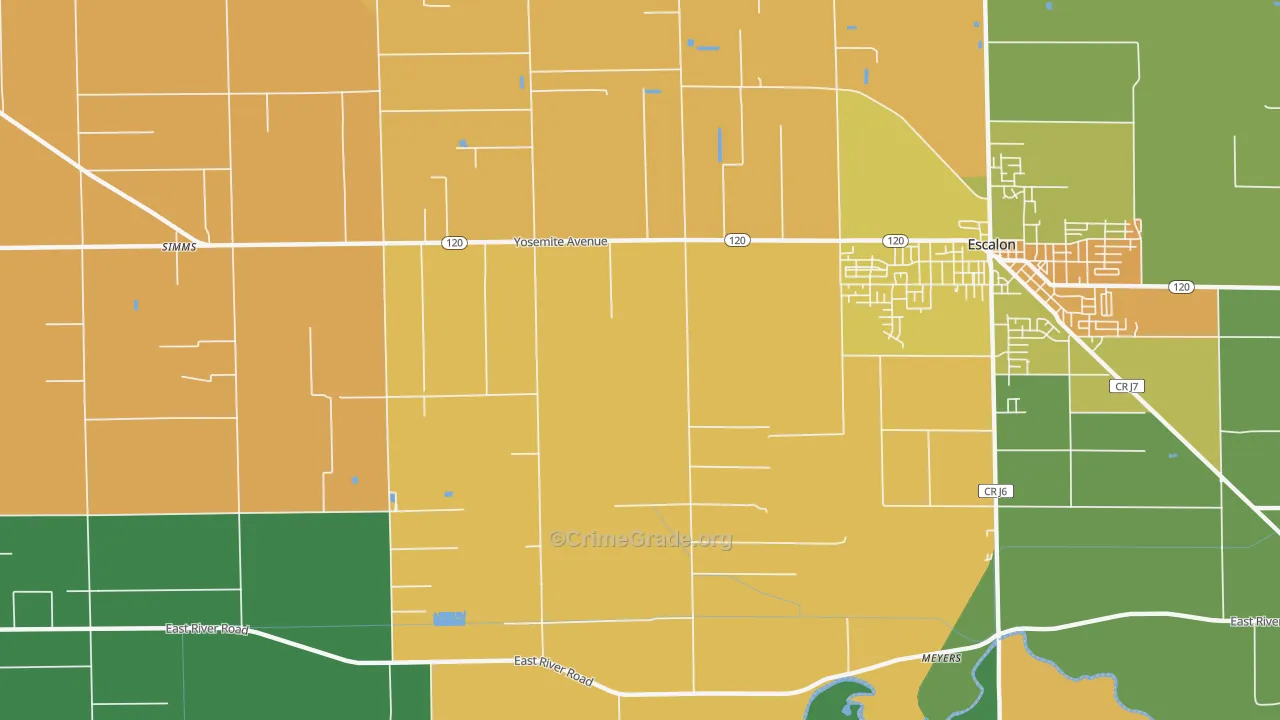 Van Allen, CA Map of Vandalism Rates