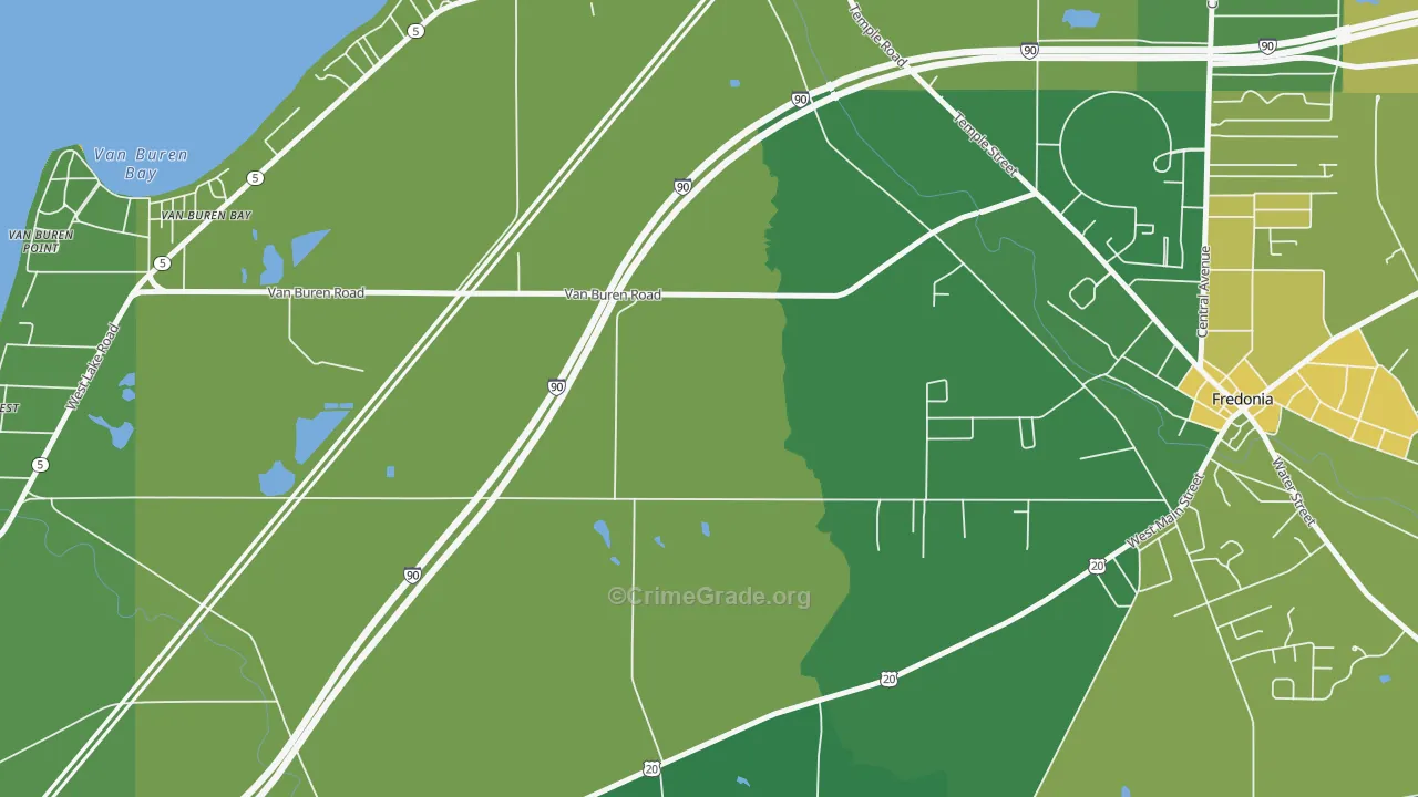Van Buren Bay, NY Map of Vandalism Rates