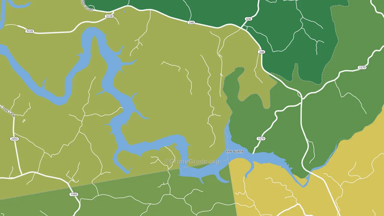 Van Buren, KY Map of Vandalism Rates