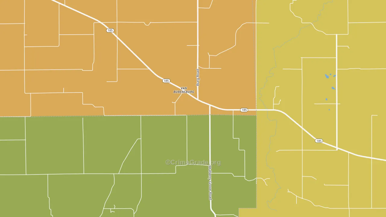 Van Burensburg, IL Map of Vandalism Rates