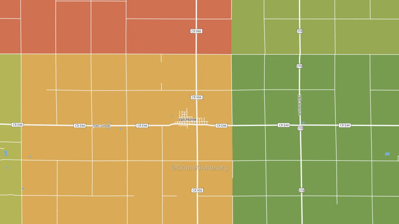 Van Horne, IA Map of Vandalism Rates