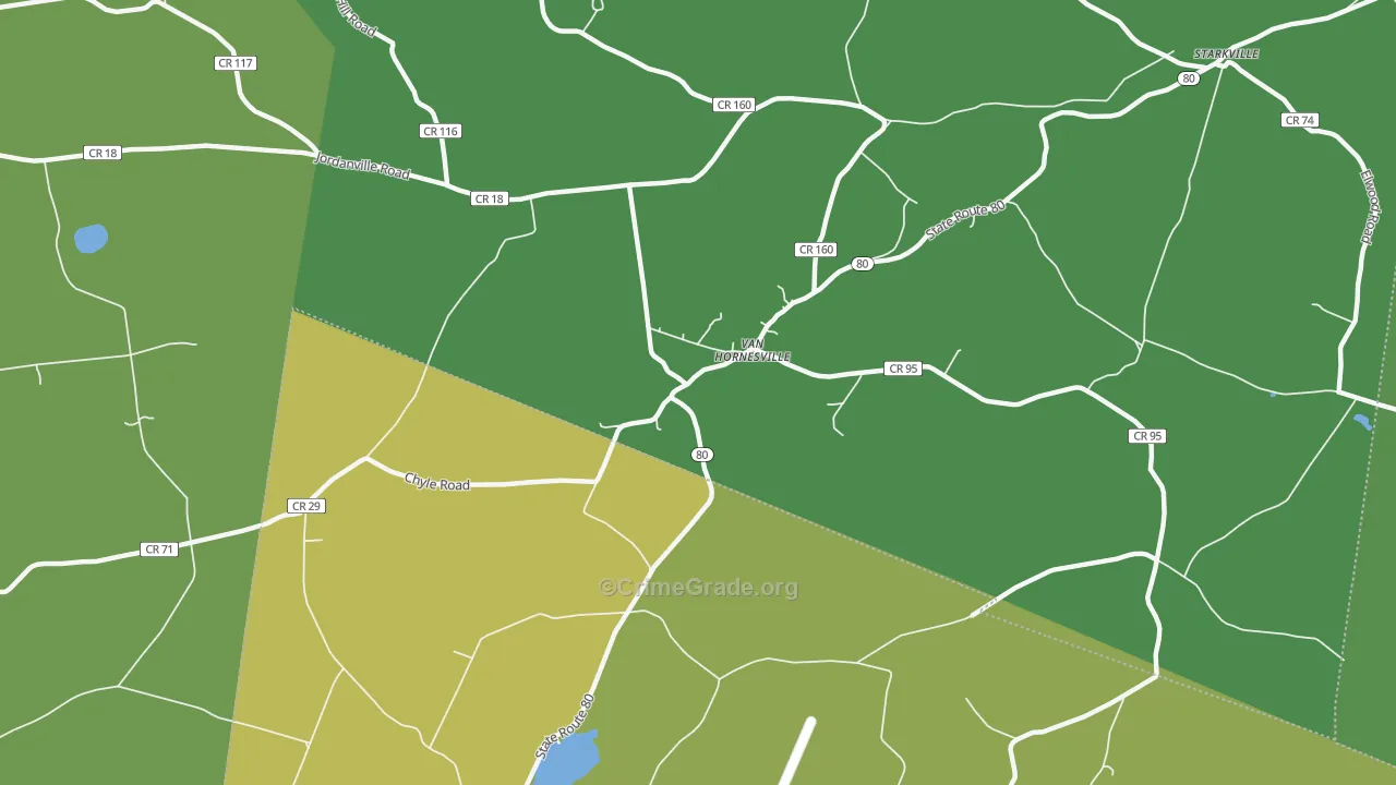 Van Hornesville, NY Map of Vandalism Rates