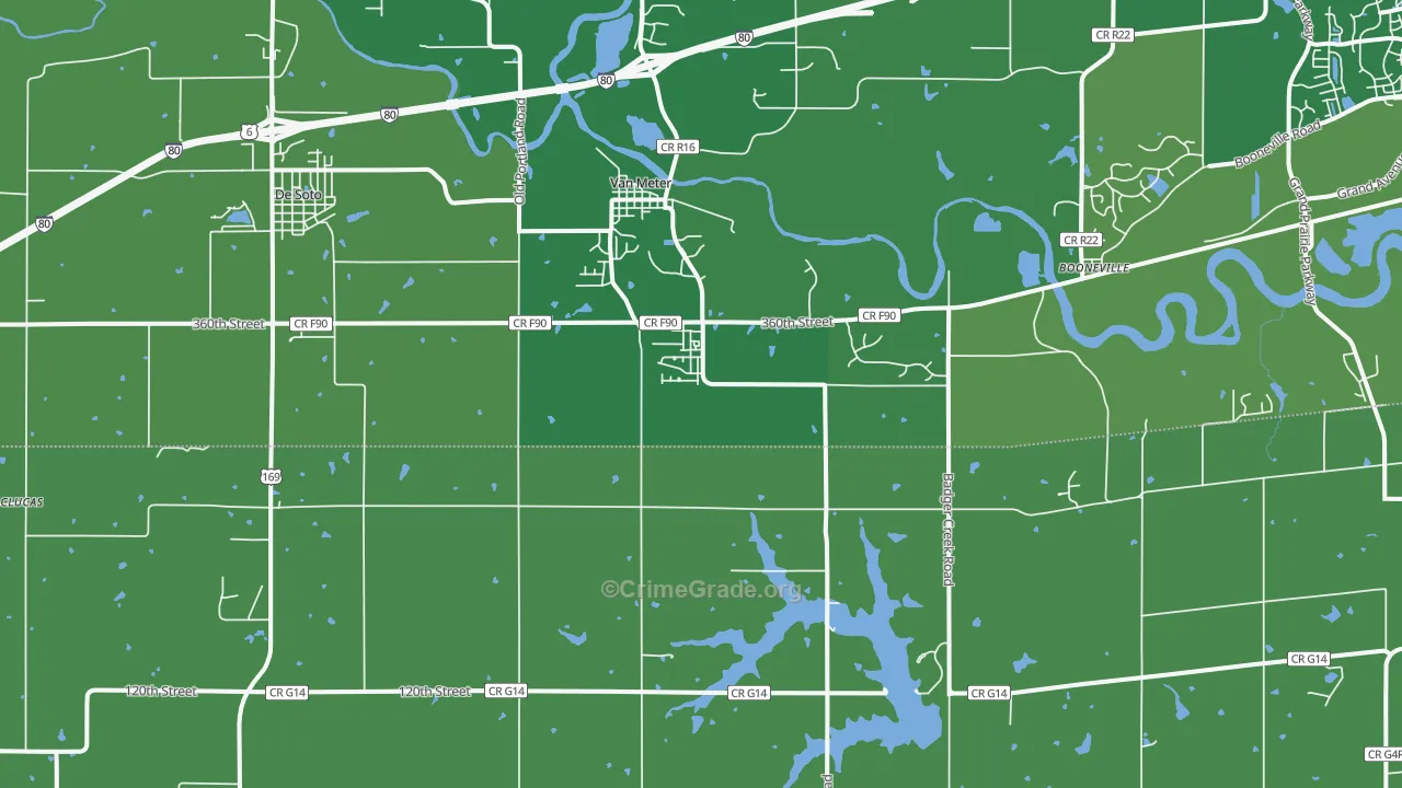 Van Meter, IA Map of Vandalism Rates