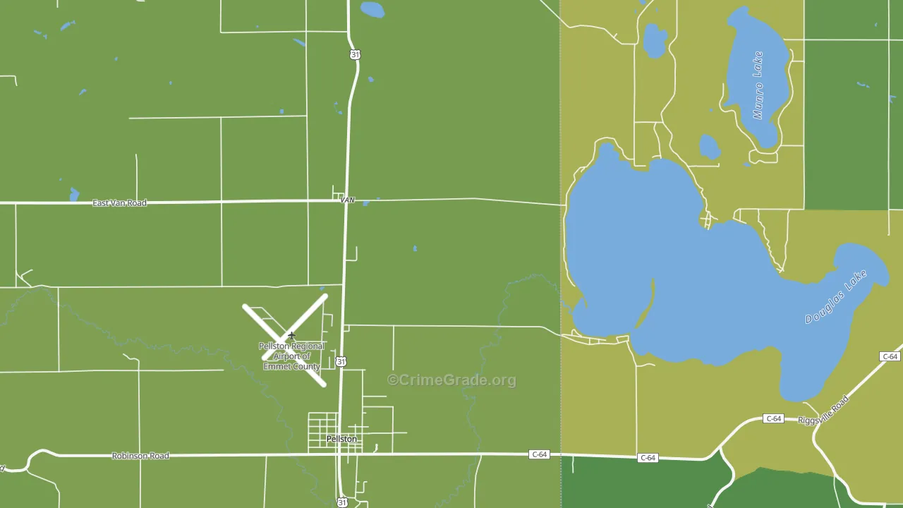 Van, MI Map of Vandalism Rates