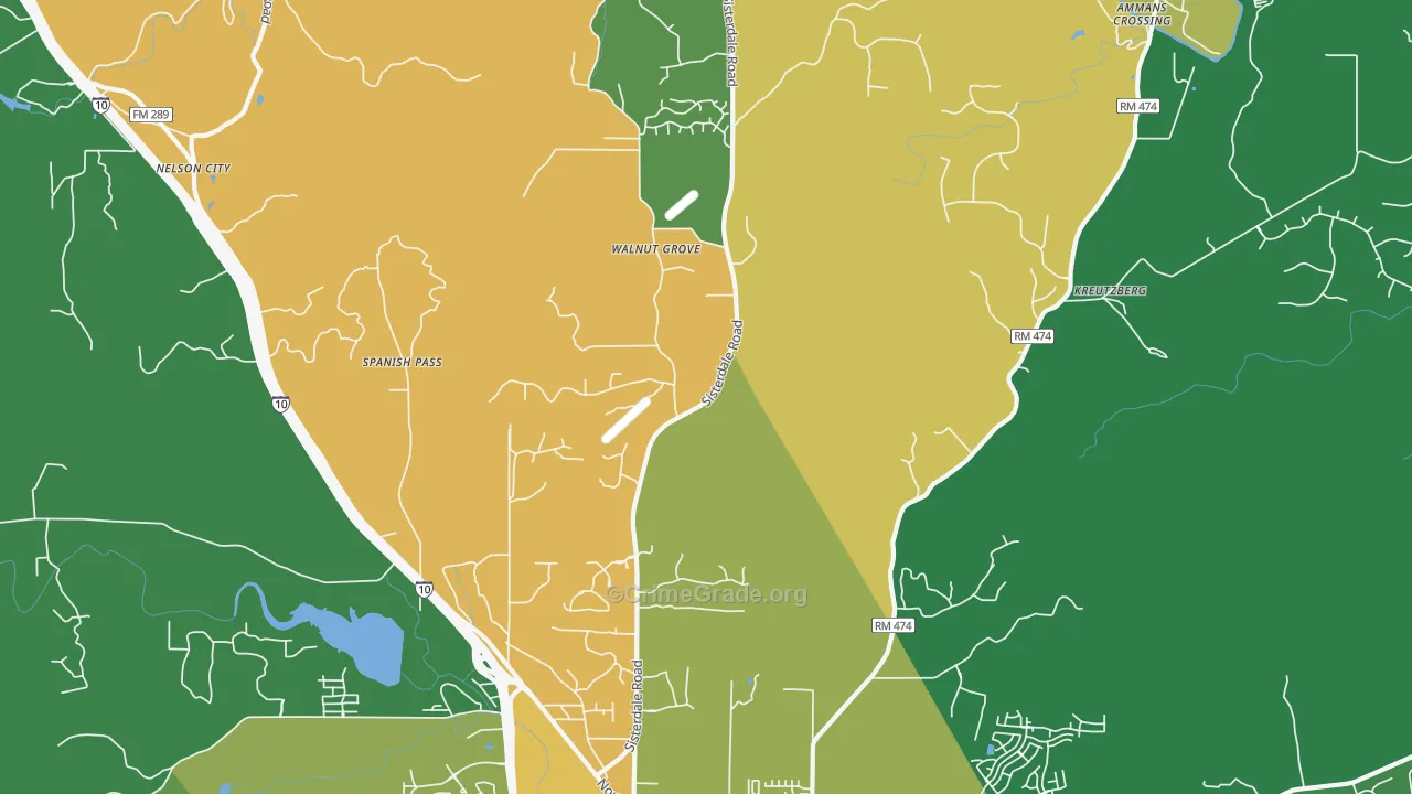 Van Raub, TX Map of Vandalism Rates