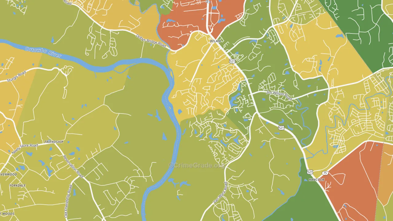 Van Wyck, SC Map of Vandalism Rates