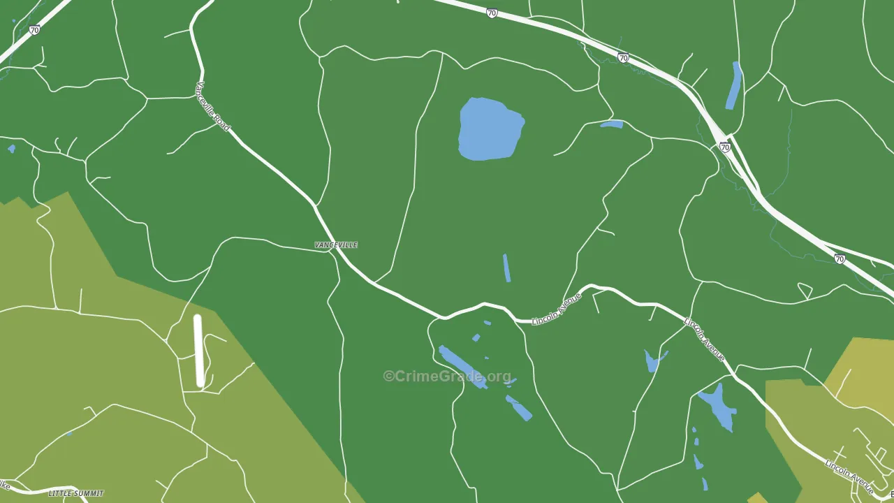 Vanceville, PA Map of Vandalism Rates