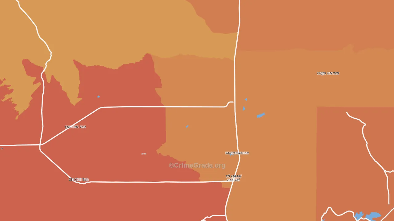 Vanderwagen, NM Map of Vandalism Rates