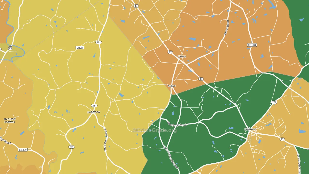 Vanna, GA Map of Vandalism Rates