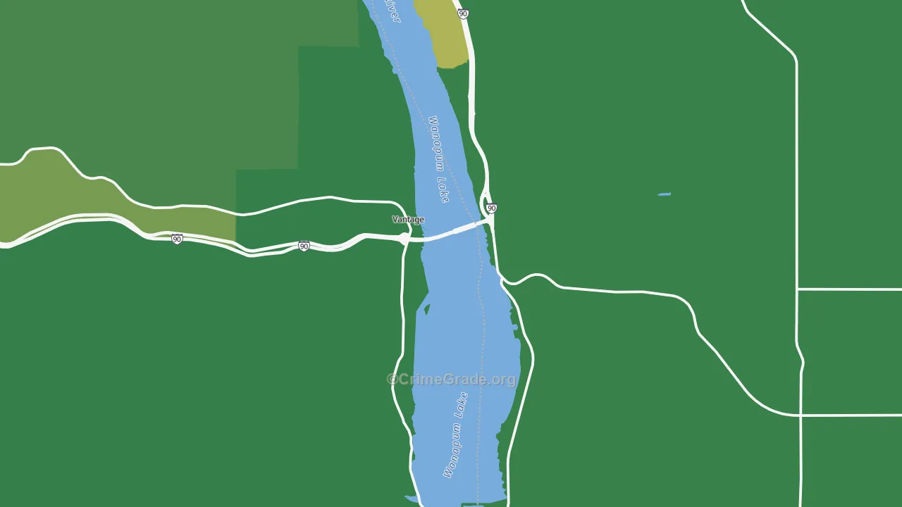 Vantage, WA Map of Vandalism Rates