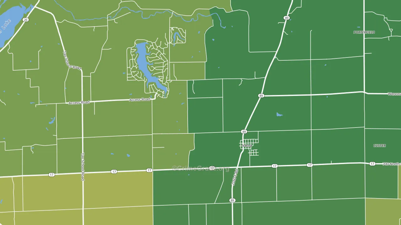Varna, IL Map of Vandalism Rates