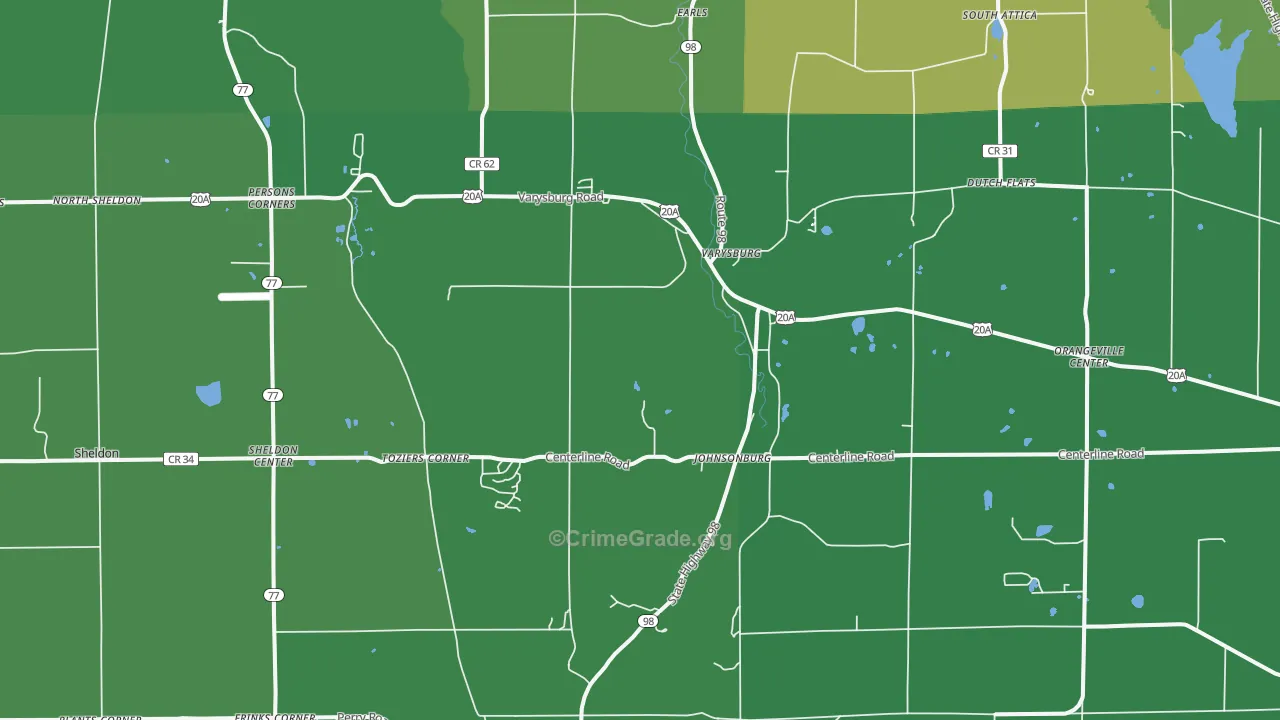 Varysburg, NY Map of Vandalism Rates