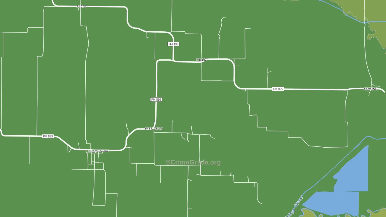 Vasco, TX Map of Vandalism Rates