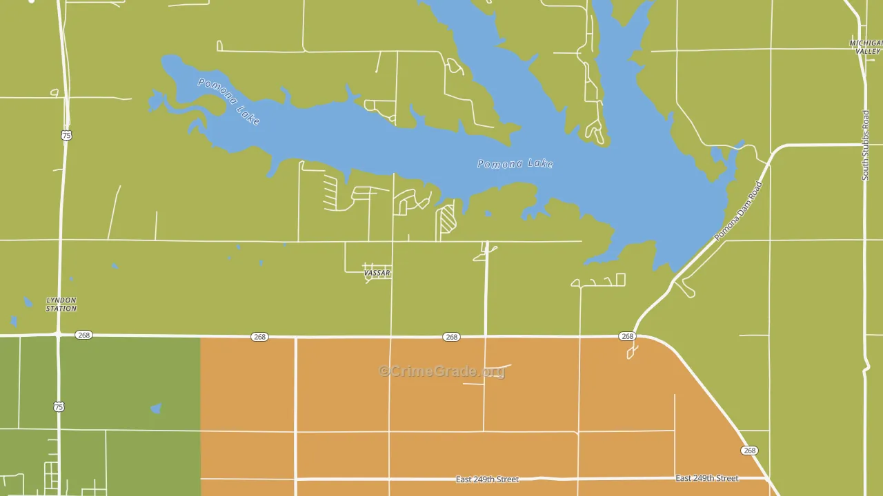 Vassar, KS Map of Vandalism Rates