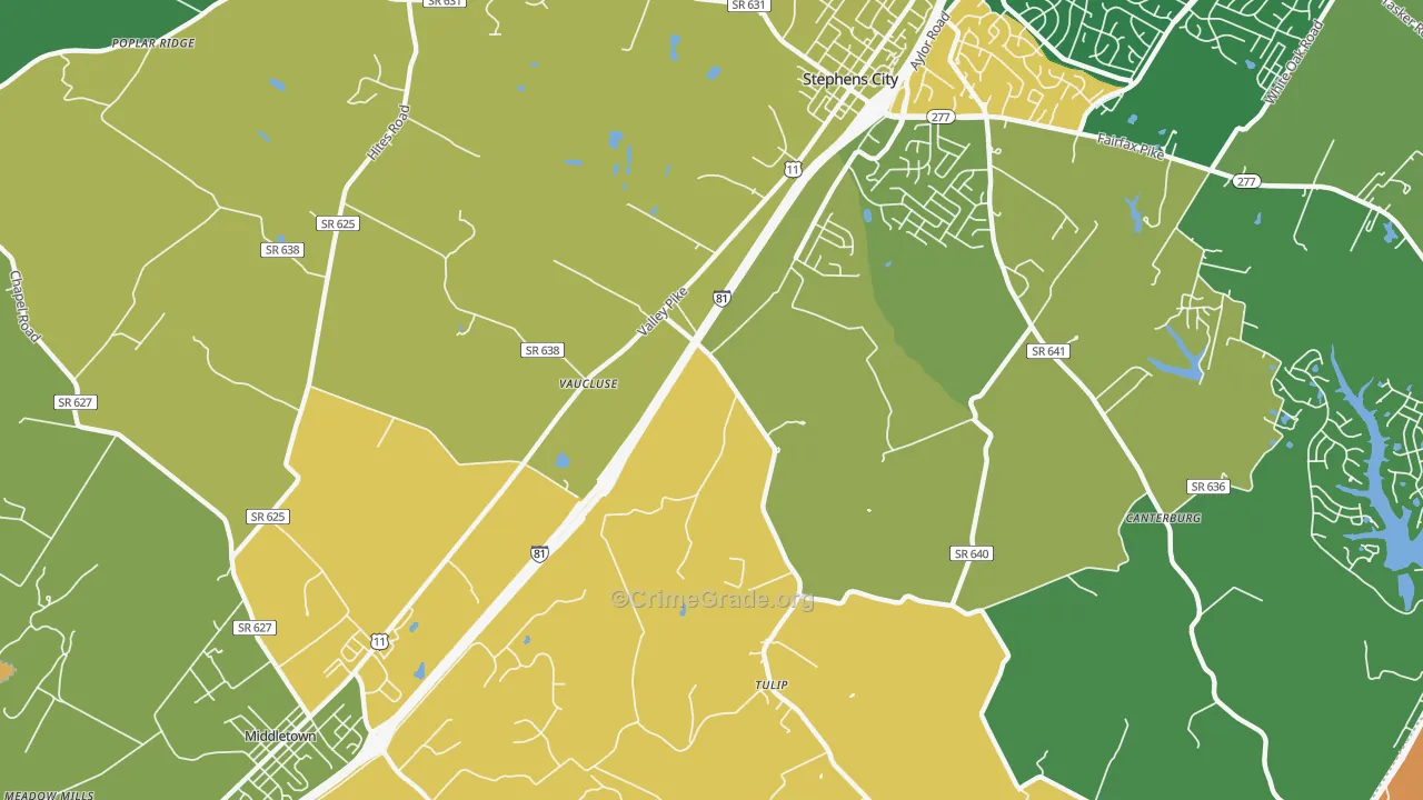 Vaucluse, VA Map of Vandalism Rates