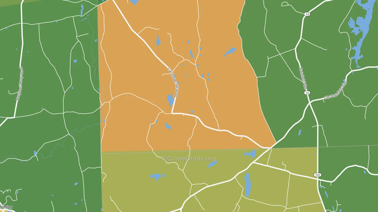Vaughn Hollow, RI Map of Vandalism Rates