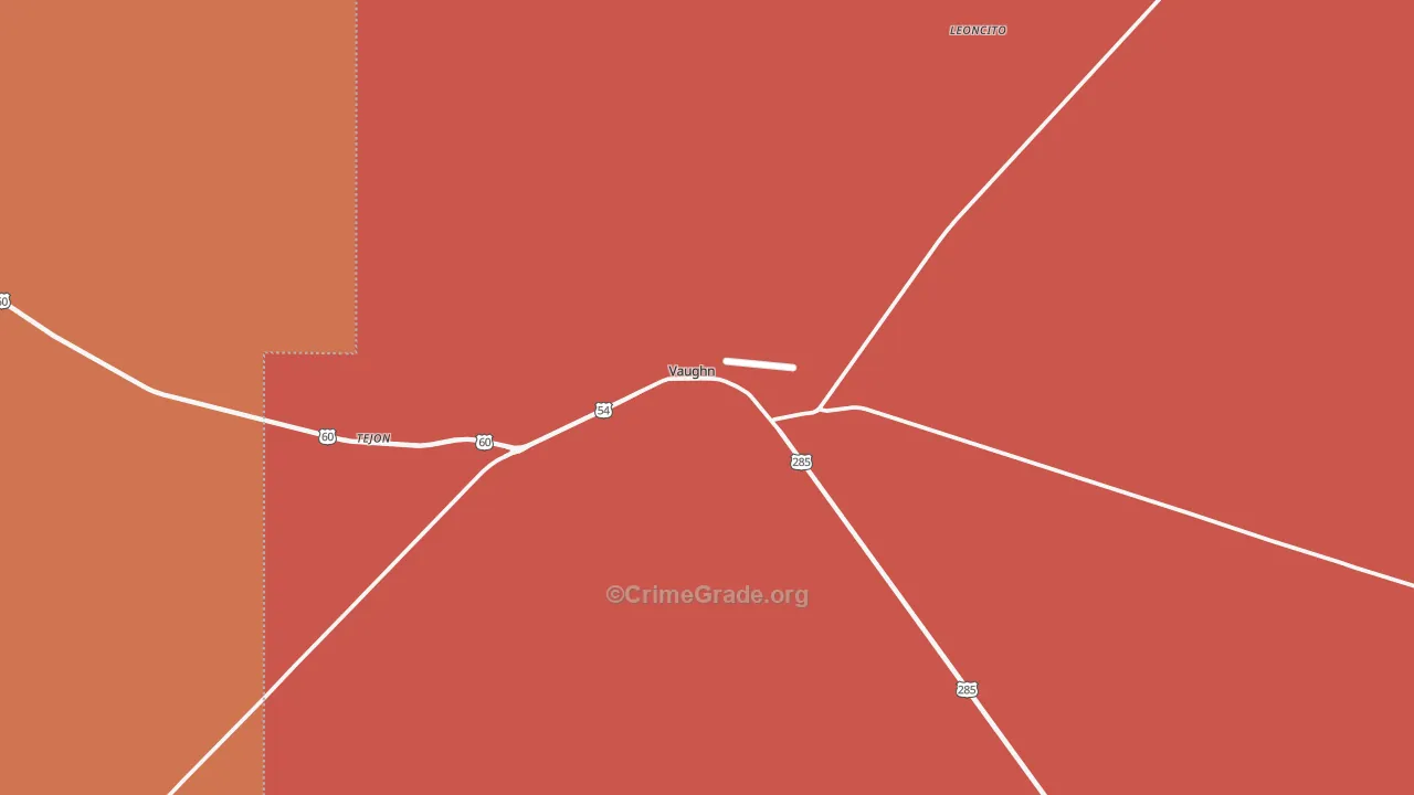 Vaughn, NM Map of Vandalism Rates