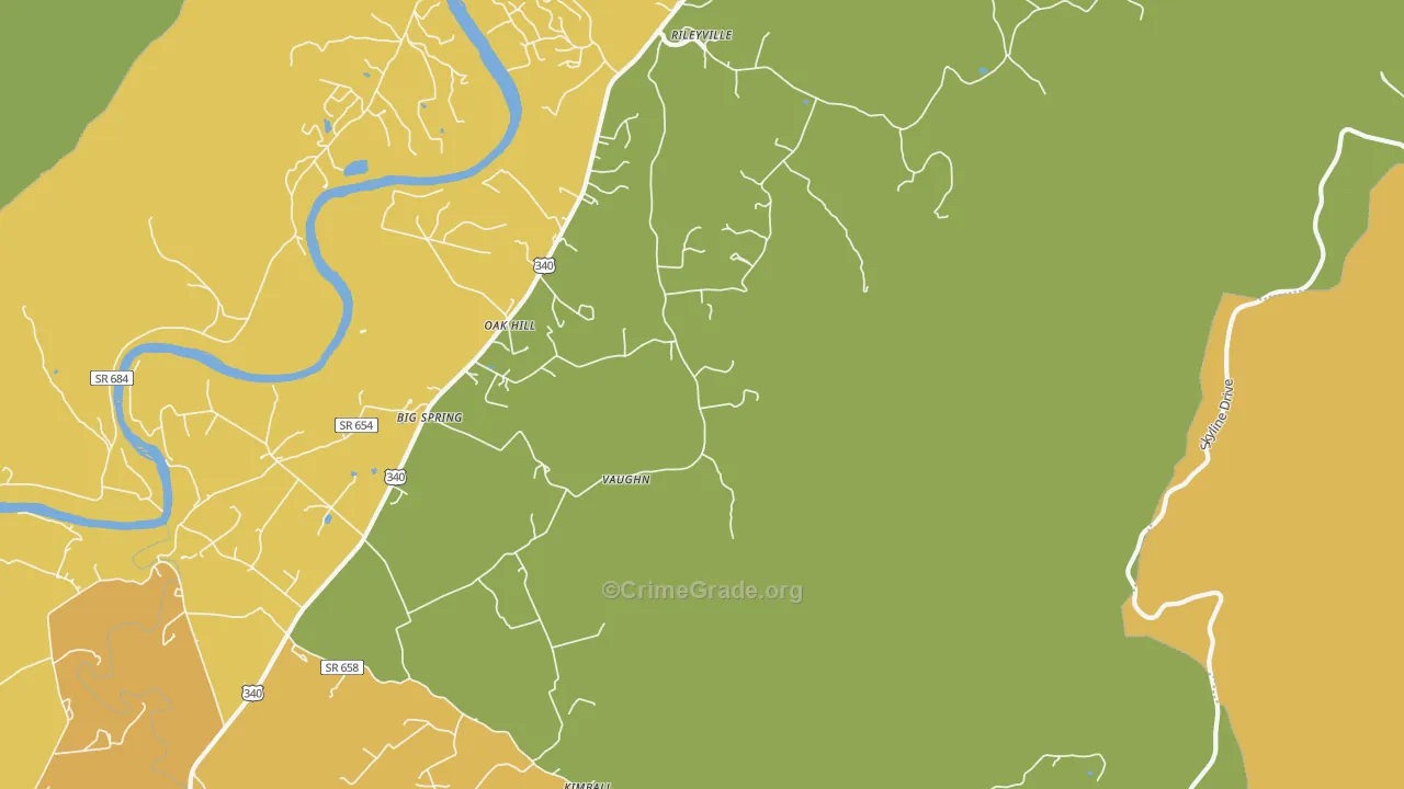 Vaughn, VA Map of Vandalism Rates