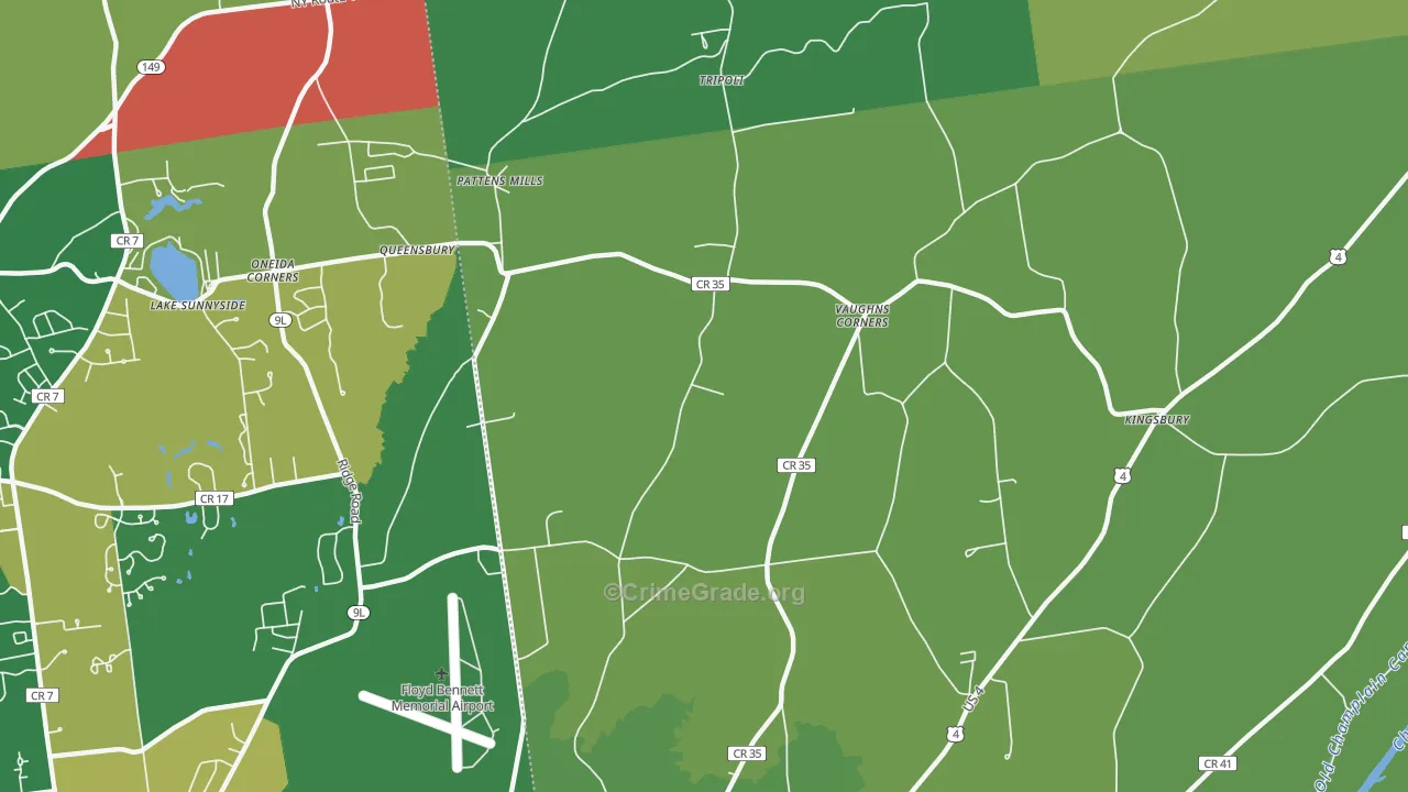Vaughns Corners, NY Map of Vandalism Rates