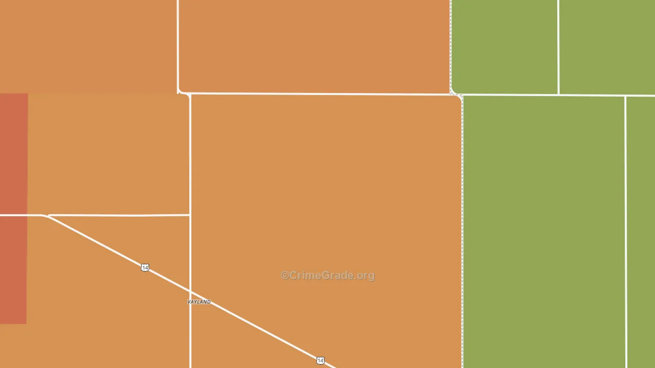Vayland, SD Map of Vandalism Rates