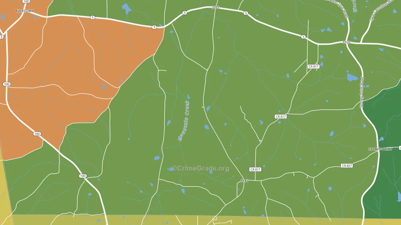 Veal, GA Map of Vandalism Rates