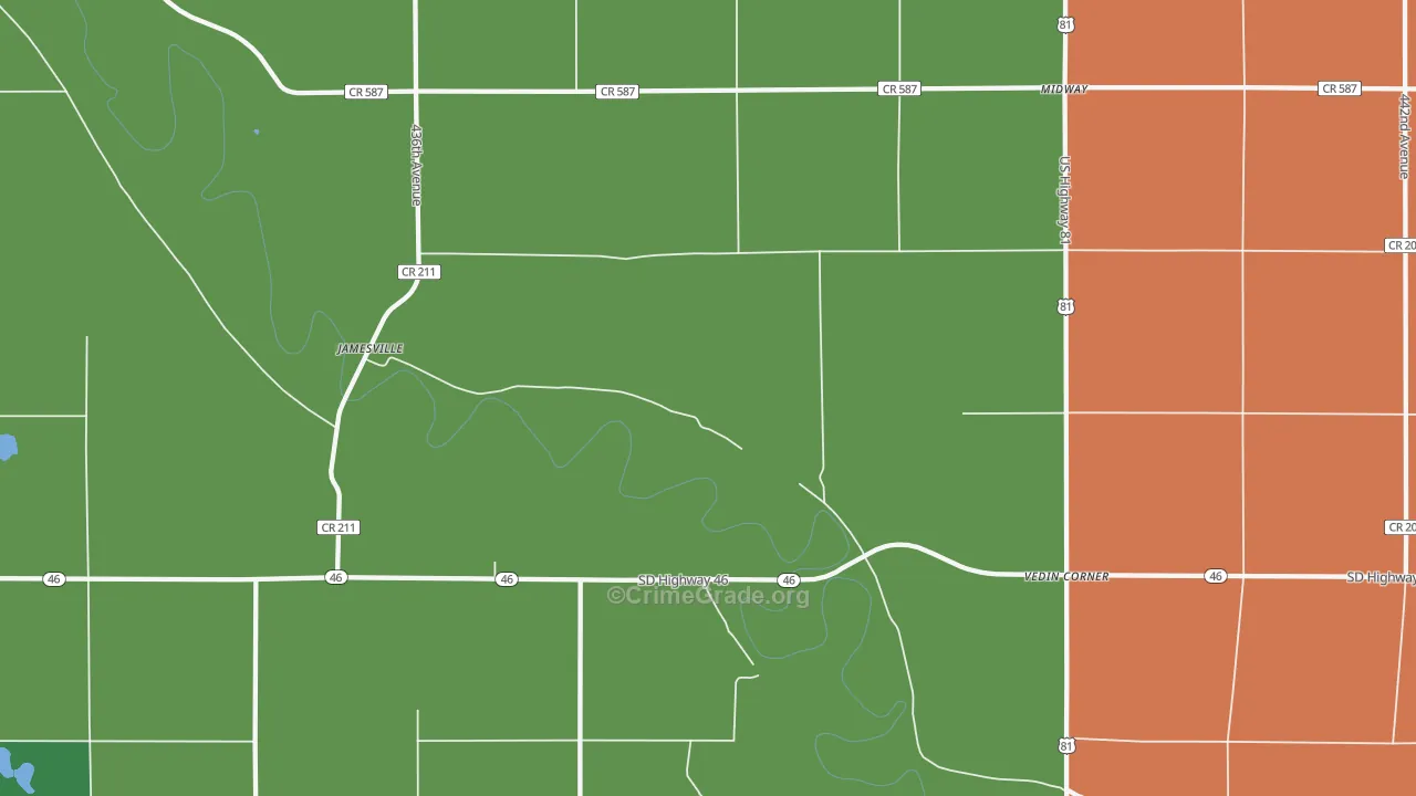 Vedin Corner, SD Map of Vandalism Rates