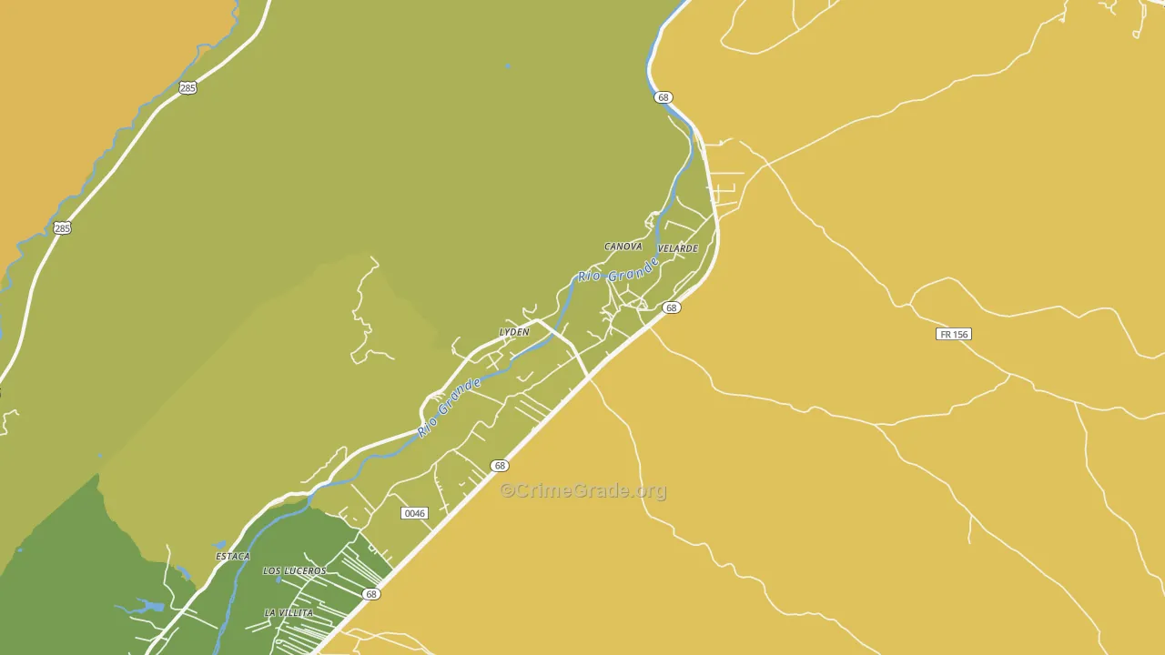 Velarde, NM Map of Vandalism Rates